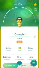 Pokémon Shiny Caterpie wearing a Poké Ball hat costume Go Fest 2026 – TRADE