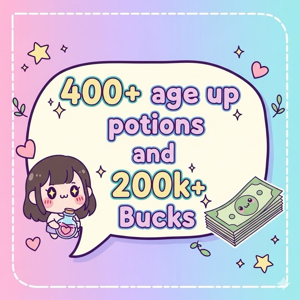 200k+ Bucks and 400+ Age Ups | Adopt from Me | Cheapest Safe | Read Disc