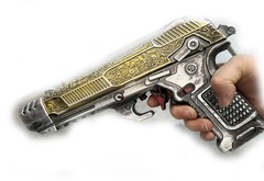 11.5” Cyberpunk 2077 “La Chingona Dorada” Pistol Replica Cosplay Costume Game