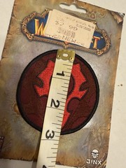 World of Warcraft Horde Logo Iron On Embroidered Patch Jinx Blizzard 2006 New 3″