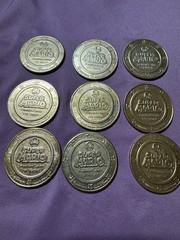 Super Mario Coins Nintendo Bowser, Peach, Waluigi, Wario, Toad, Daisy, Bob omb