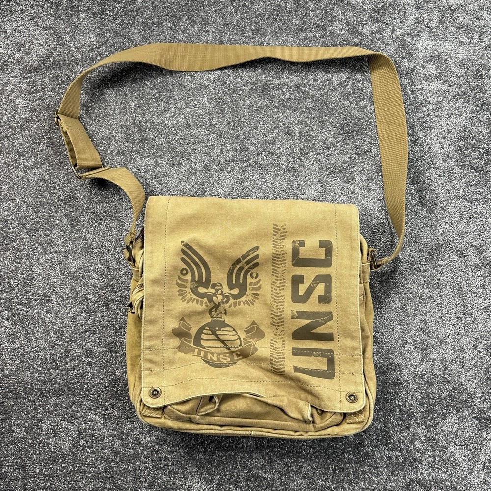 Halo 3 2007 UNSC Microsoft XBOX Tan Limited Edition Canvas Messenger Bag