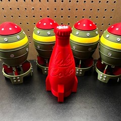 Fallout Nuke Cola Bottle And Cap, Collectibles Merchandise Props, New Vegas, 4