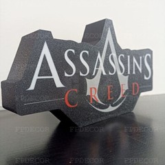 Assassin’s Creed RGB Gaming Lamp – LED Light Box for Streamer Setup, RGB, Gamer