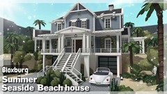 SUMMER SEASIDE BEACH HOME BLOXBURG.CHECK DESCRIP.FAST BUILDER AFFORDABLE PRICE