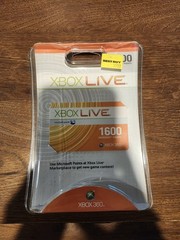 XBOX 1600 Microsoft Points Card in Unopened Packaging Rare Please See Details