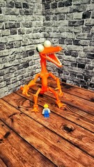 Orange Form Rainbow Friends Inspired 3D Printed Toy – Glow in the dark