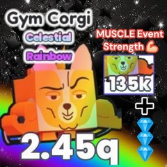 Rainbow Gym Corgi + 5 Million Diamonds. PS99. Muscle Event