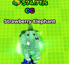 Kick a Lucky Block | enchanted Strawberry Elephant (MAX LVL 75)