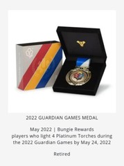 🏅 Destiny 2 Guardian Games 2022 Medal Bungie Rewards WITH Glory and Gold Emblem