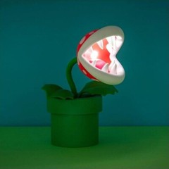 Nintendo Super Mario Bros Mini Piranha Plant Posable Lamp Night Light Décor NEW
