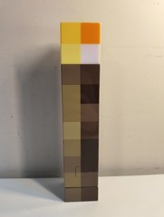 Minecraft Light Up 11″ Torch Tested Working Wall Mount Or Standing GUC