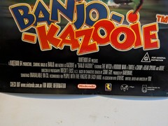 N64 Banjo Kazooie Promo Poster Nintendo 64 Store Display Promo Sign Rare