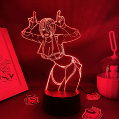 Game the King of Fighters Angel 3D LED Neon Night Lights Birthday Gift for Frien