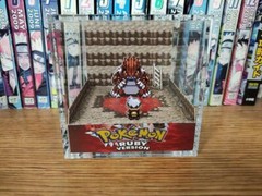 Pokemon Groudon Ruby Handmade Diorama – Gameboy / Retro Gaming Cube – Fanart