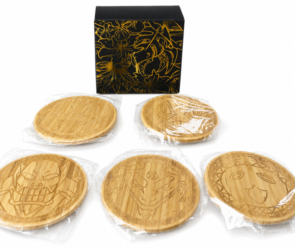 RARE! Blizzard Tiki Collectible Coasters 2020 Employee Gift NEW Bamboo Round Box