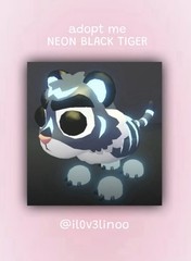 Adopt Me Neon Black Tiger Digital Item
