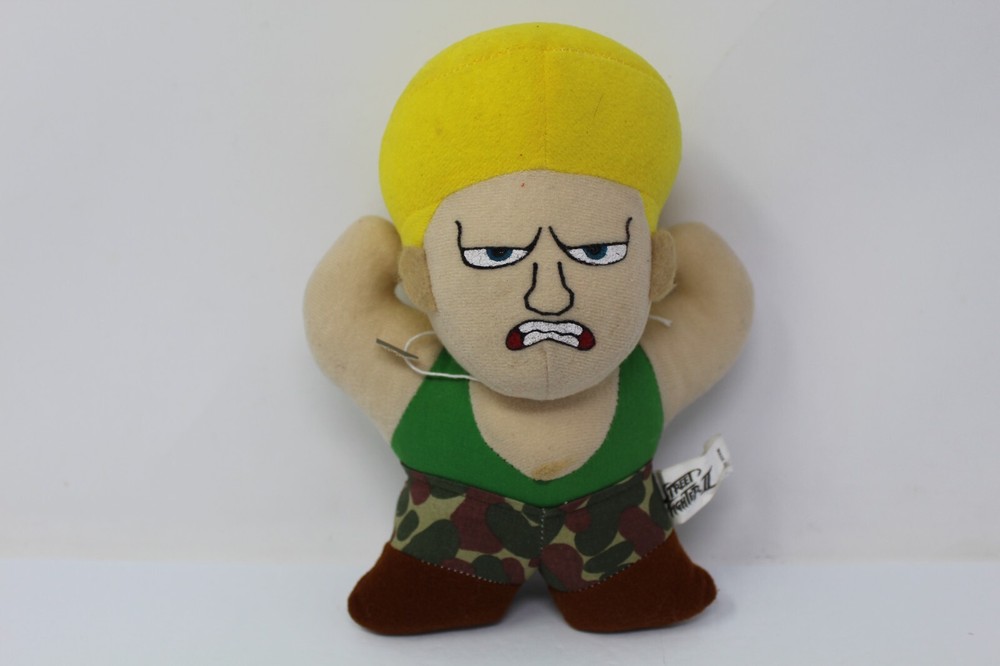 1993 Street Fighter II Guile Capcom 7″ Plush Stuffed Toy Doll OFFICIAL