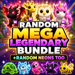 ROBLOX ADOPT ME 5X RANDOM MEGA LEGENDARIES 🎇+MEGA NEON LEGENDARIES🎇