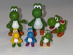 Nintendo Jakks Mario Yoshi Lot Blue Green Yellow Figures Tomy Wind Up +