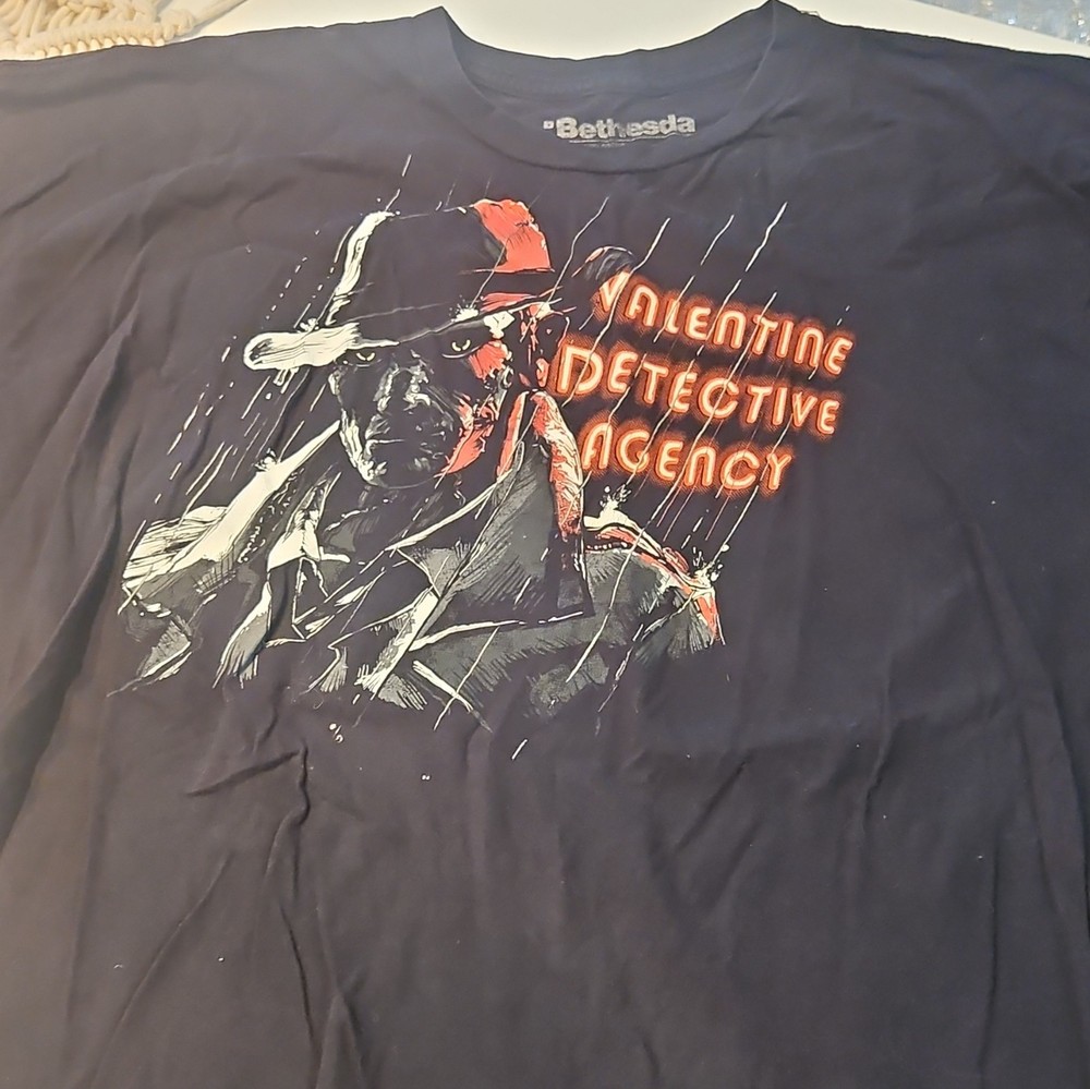 Vintage Limited Bethesda Fallout Nick Valentine Detective Agency Graphic T-Shirt