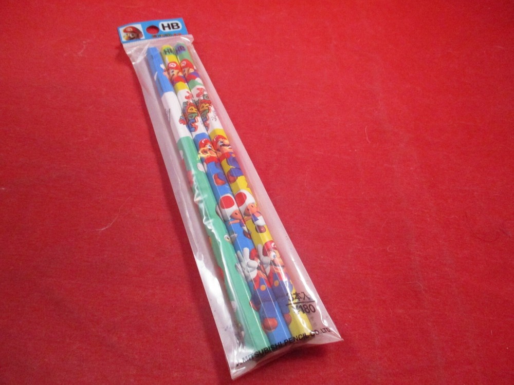 Super Mario 64 Nintendo 64 N64 Mitsubishi Japanese 3 Pencil Set *NEW*