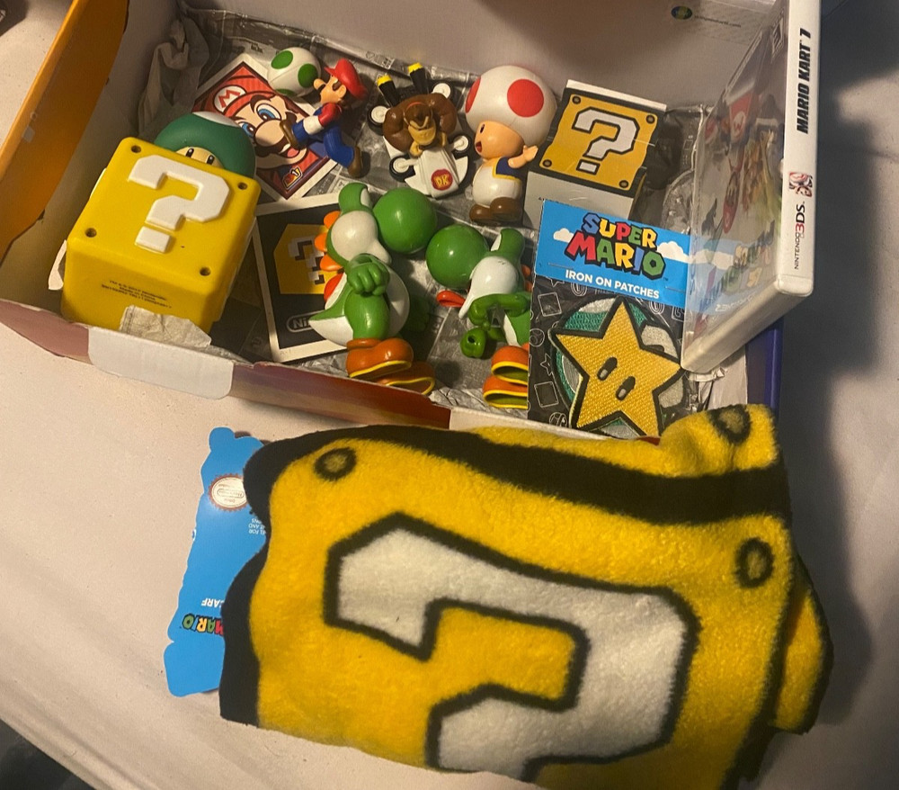 Mixed Lot Of Mario Themed Items Plus Two Nintendo 3DS Mario Games