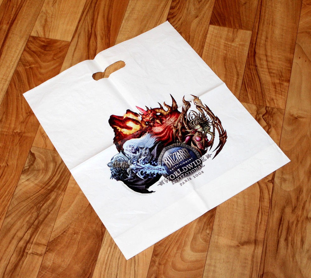 2008 Paris Blizzard Worldwide Invitational Plastic Bag Starcraft Warcraft Diablo
