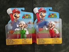 *FREE SHIP* 4″ FIRE LUIGI + FIRE SUPER MARIO & Fireball World of Nintendo Jakks