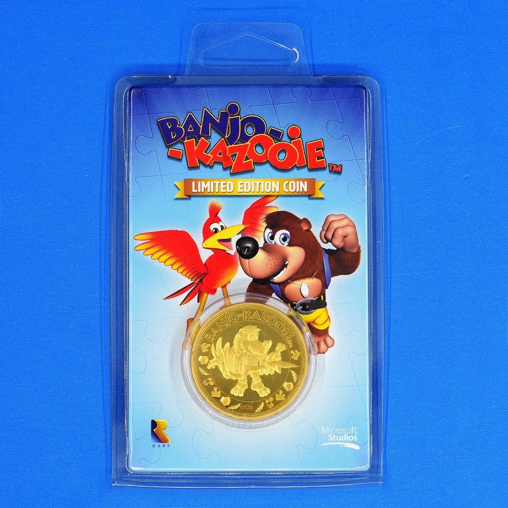 Banjo-Kazooie Limited Edition GOLD Coin Token + Case Numbered Official Rare