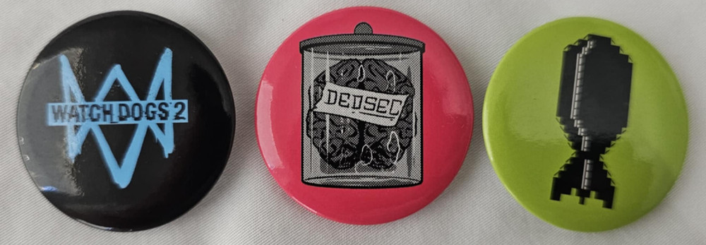 UBISOFT WATCHDOGS 2 – 3 BUTTON PIN SET 2016 GAMESTOP EXCLUSIVE