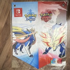 Nintendo Switch Pokémon Sword & Shield Zacian Zamazenta Wall Banner Grommets
