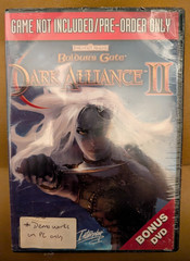 Baldurs Gate Dark Alliance II Preorder Promo Bonus DVD Dungeons and Dragons RARE