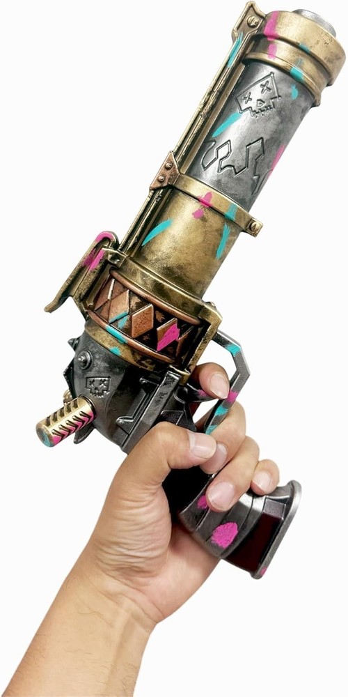 11” Arcane Jinx Pistol Pink Blue Anime Style Crazy Punk Replica Foam Gun Prop