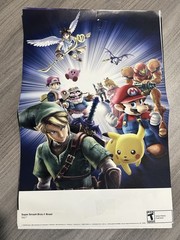 2006 Official Super Smash Bros Brawl Double Sided Poster Nintendo Wii 10×16