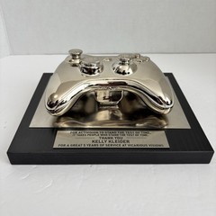 Activision Employee 5 Year Award Video Game Xbox 360 Controller Plaque Gold