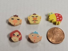 Pikmin 3 Mini Eraser Set (2023) Brand New Japan Import Full Set of 12 in Bottle