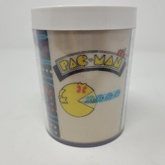 Vintage Pac-Man Lenticular Moving Cup Mug 1980 Bally Midway Thermo Serv Plastic