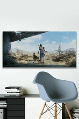 Fallout – Neighborhood Patrol Female Canvas Print (Ltd of 100) 18″ x 36″ Dogmeat