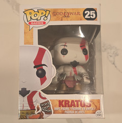 RARE Funko Pop! Games God of War Kratos Boxed Vinyl Figure #25 2006-2013. NMIB