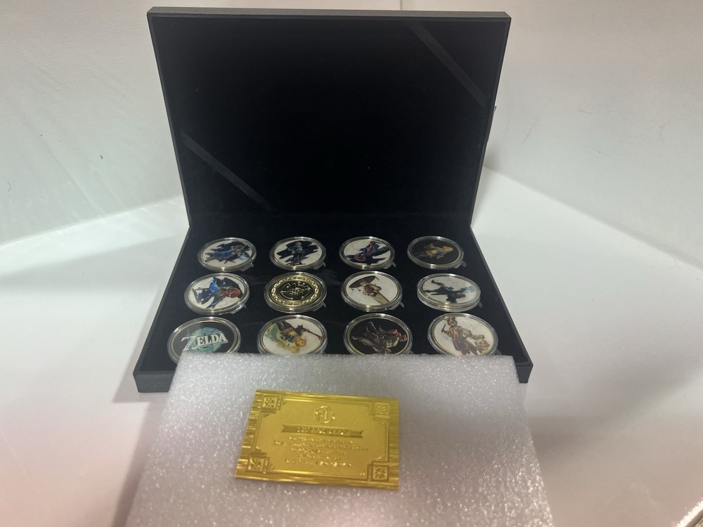 24K Gold Plated Limited The Legend of Zelda Coin Set Link Zelda BOTW TOTK