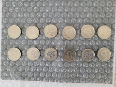 Street Fighter 2 II Arcade Coins Tokens Complete Silver Champion Edition Set 12