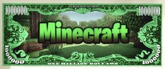 Pack of 25 Minecraft Video Game Collectible Money Novelty 1 Million Dollar Bills