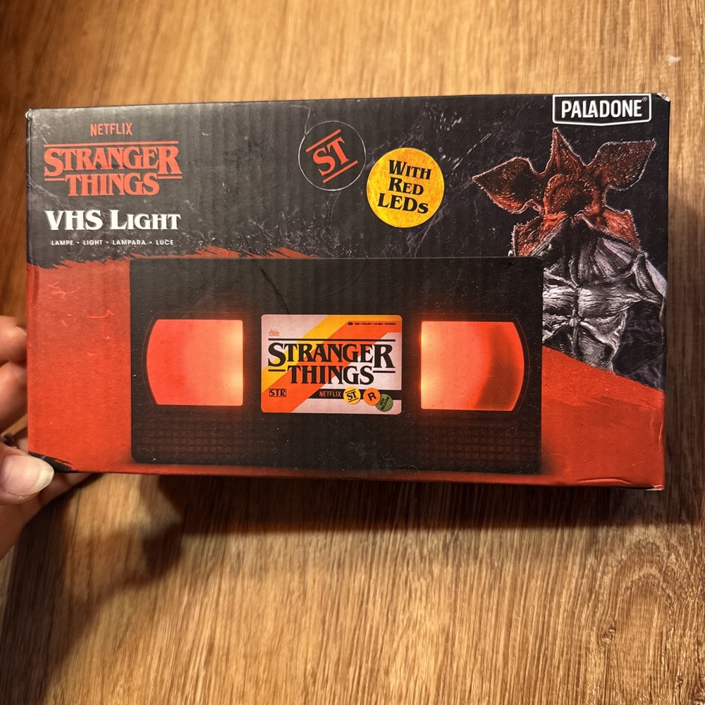 Paladone Stranger Things VHS Logo Desk Light Red LEDs –