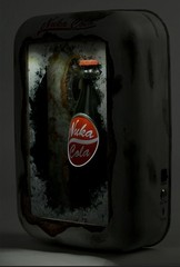 Fallout Nuka Cola Bottle Weathered Vending Machine LED Shadow Box NEW Bethesda