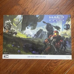 Halo Reach Promo Poster SDCC 2010 11″X17″ Ultra RARE – HTF Numbered