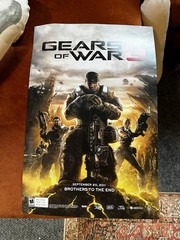 Gears Of War 3 GameStop Promo Poster RARE 2011