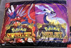 Pokémon Scarlet And Violet Fabric Cloth Banner GameStop Promo Horizontal