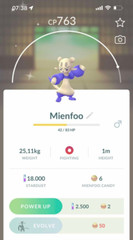 Shiny Mienfoo – Trade 20kstardust – Registered shiny Mienfoo already require