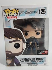 Funko Pop Games Dishonored Unmasked Corvo GameStop Vinyl Black Apparel Red
